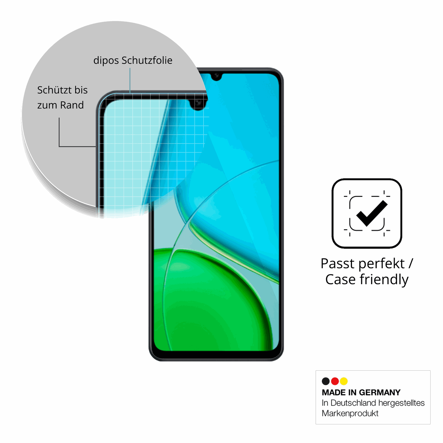 Besonders flexibler Displayschutz mit Anti-Shock-Schicht im Materialmix