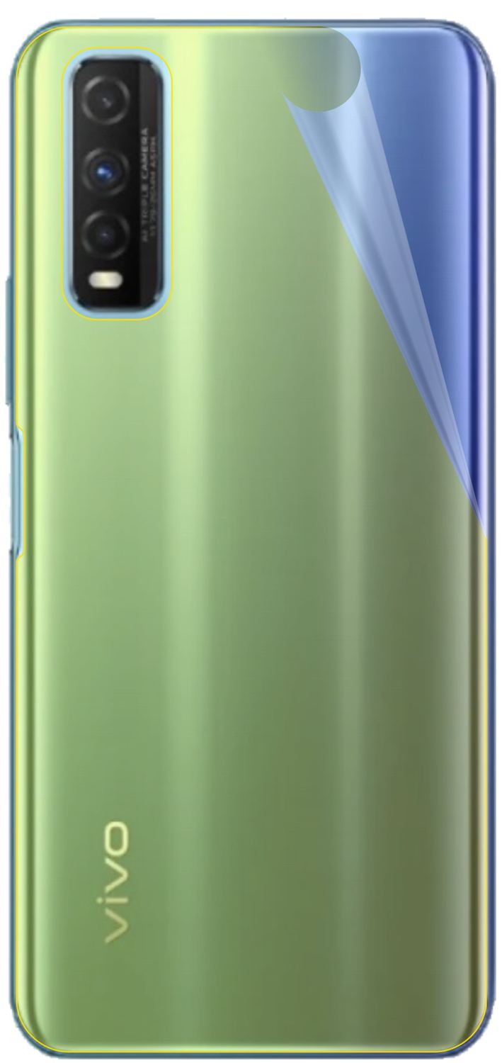 dipos Displayschutz für vivo Y50t Rückseite, transparente Oberfläche, geringe Dicke und perfekte Passform