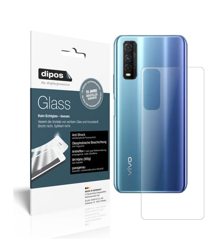 Matte Displayschutzfolie von dipos passend für vivo Y50t Rückseite, 9H kratzfest und blasenfrei montiert