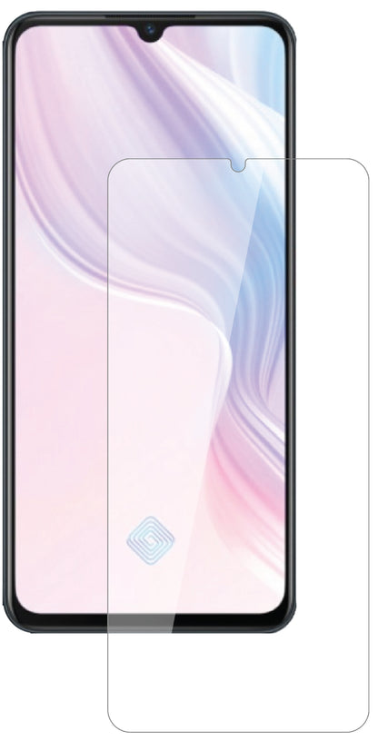 VivoY9s mit aufgebrachter dipos Flex Schutzfolie, glasklare Darstellung ohne Einschränkungen