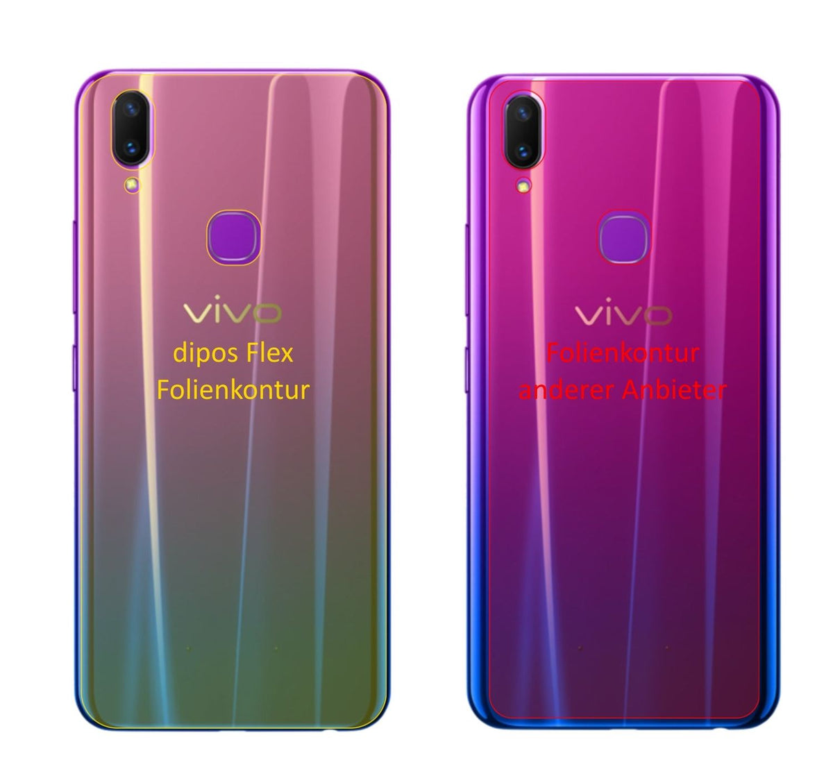 dipos FLEX 2x Clear Screen Protector for Vivo Z3x Rückseite