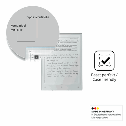Schutzfolie mit optimaler Passform, zur Verwendung mit Hüllen geeignet