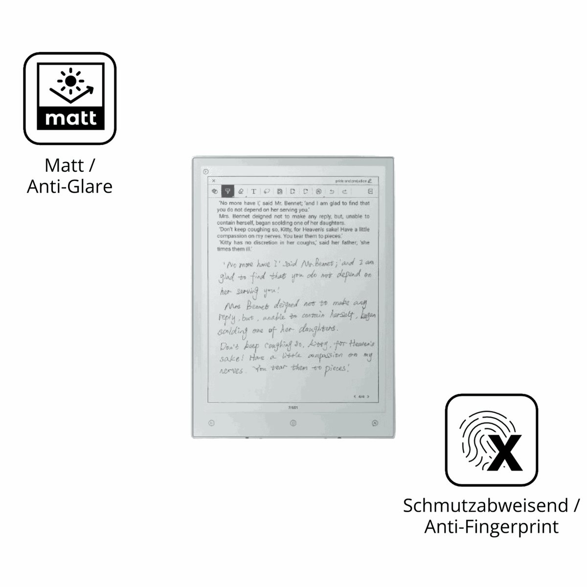 9H Hartbeschichtete, flexible Folie passend zugeschnitten für Viwoods AiPaper Mini 8.2 Zoll