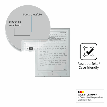 Schutzglasfolie mit optimaler Passform, zur Verwendung mit Hüllen geeignet