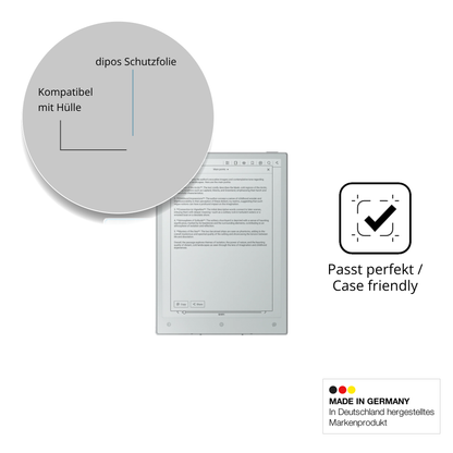 Schutzfolie mit optimaler Passform, zur Verwendung mit Hüllen geeignet