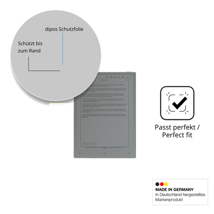 Schutz gegen Kratzer auf dem Viwoods AiPaper Reader Glas durch Schlüssel oder Ähnliches