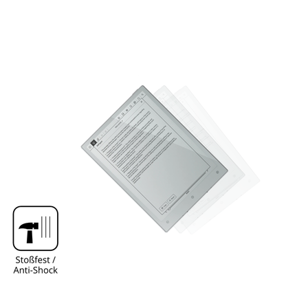 Schutz gegen Kratzer auf dem Viwoods AiPaper Reader Glas durch Schlüssel, Stöße gegen die Tischkante oder Stürze