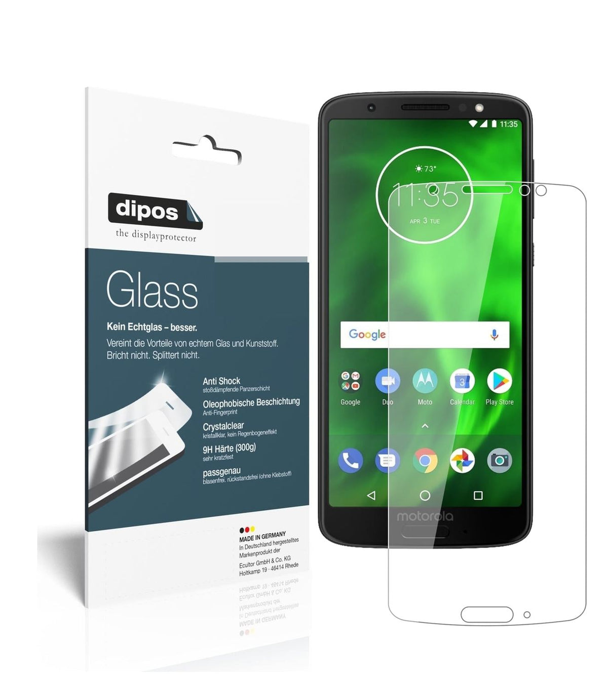 1x 9H Screen Protector for Lenovo Moto G6 Tempered Glass