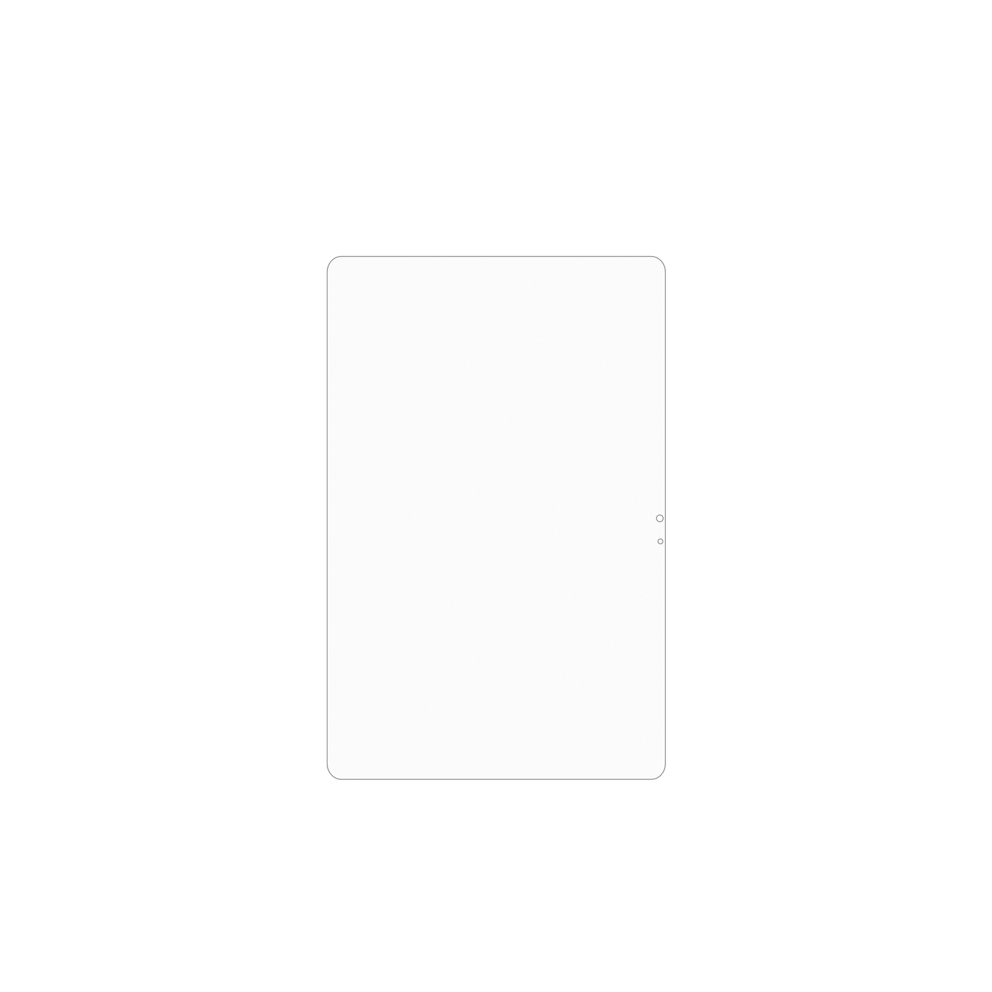 dipos Displayschutz für vollatablet 12.3 zoll, mattierte Oberfläche, geringe Dicke und perfekte Passform