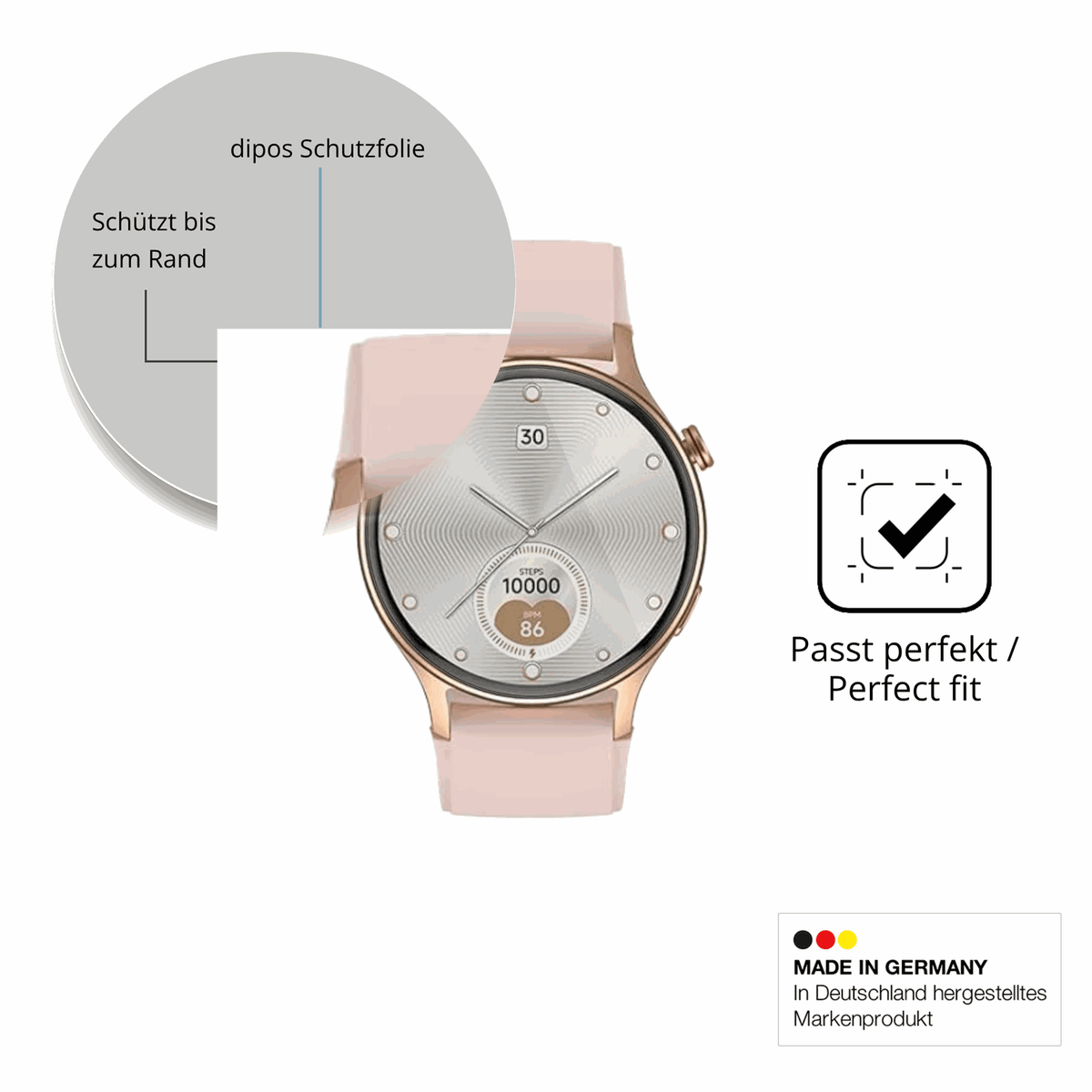 Schutzfolie mit optimaler Passform, zur Verwendung mit H�llen geeignet