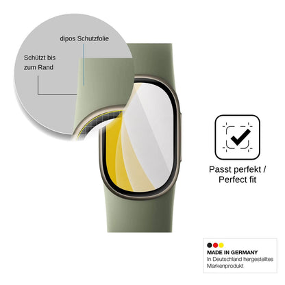 2x Screen Protector for Google FitBit Edge Protective Film covers 100% dipos Flex