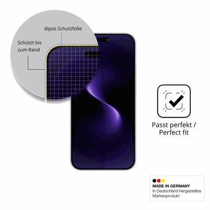Schutzfolie mit optimaler Passform, zur Verwendung mit H�llen geeignet