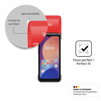 Schutzfolie mit optimaler Passform, zur Verwendung mit H�llen geeignet