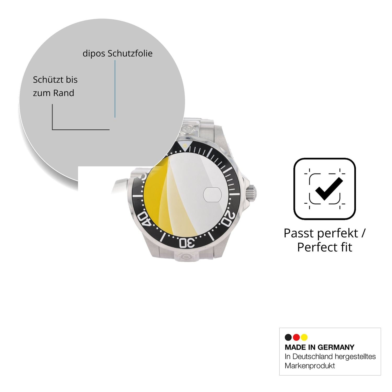 Schutzfolie mit optimaler Passform, zur Verwendung mit Hüllen geeignet