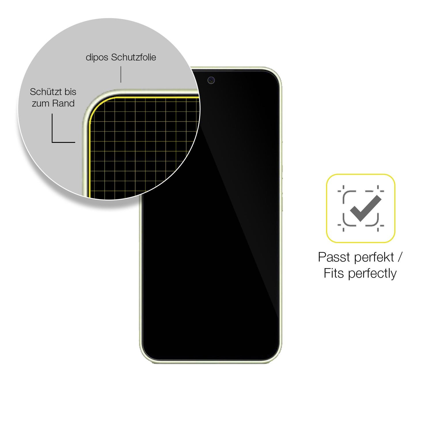 Schutzfolie mit optimaler Passform, zur Verwendung mit Hüllen geeignet