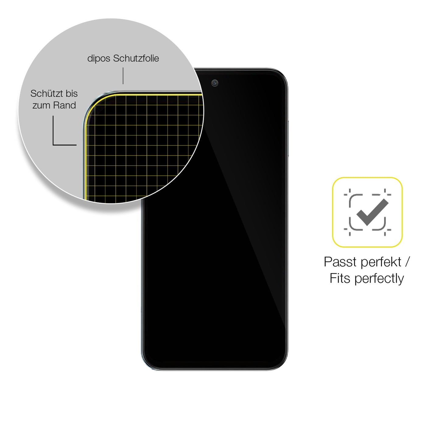 Schutzfolie mit optimaler Passform, zur Verwendung mit Hüllen geeignet