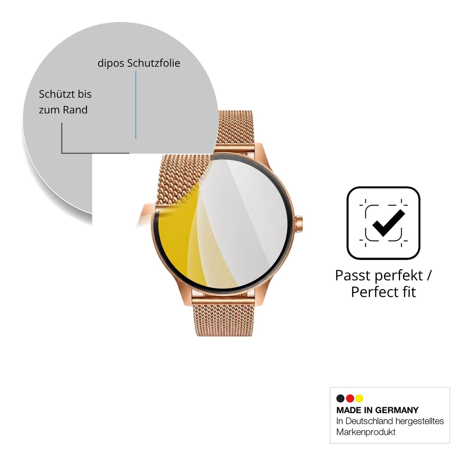 Schutzfolie mit optimaler Passform, zur Verwendung mit Hüllen geeignet