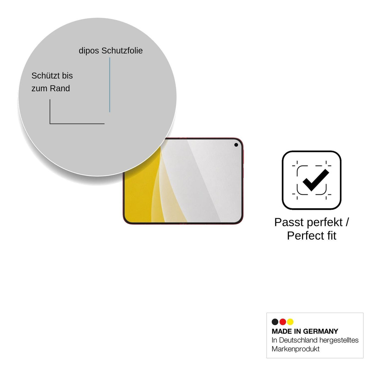 2x Screen Protector for Xiaomi 18 Fold Inside Protective Film covers 100% dipos Flex