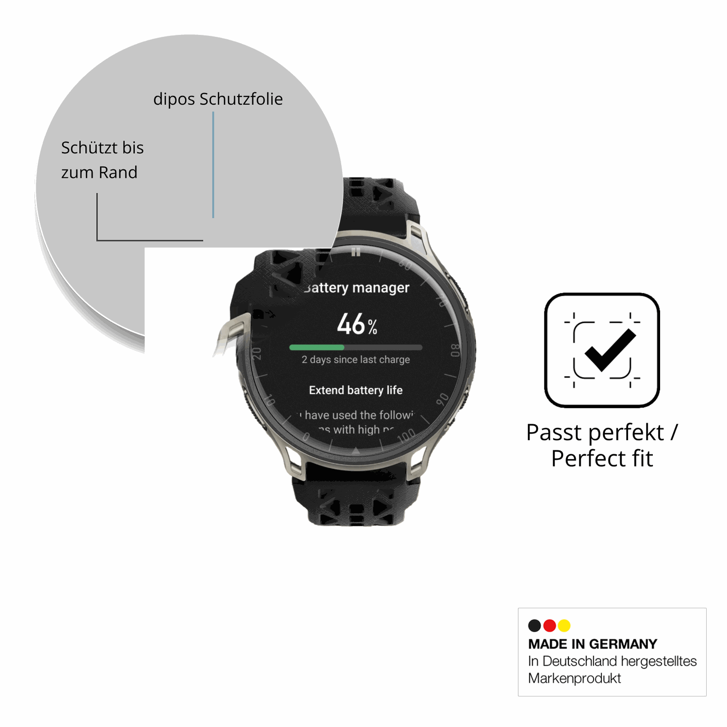 Besonders flexibler Displayschutz mit Anti-Shock-Schicht im Materialmix