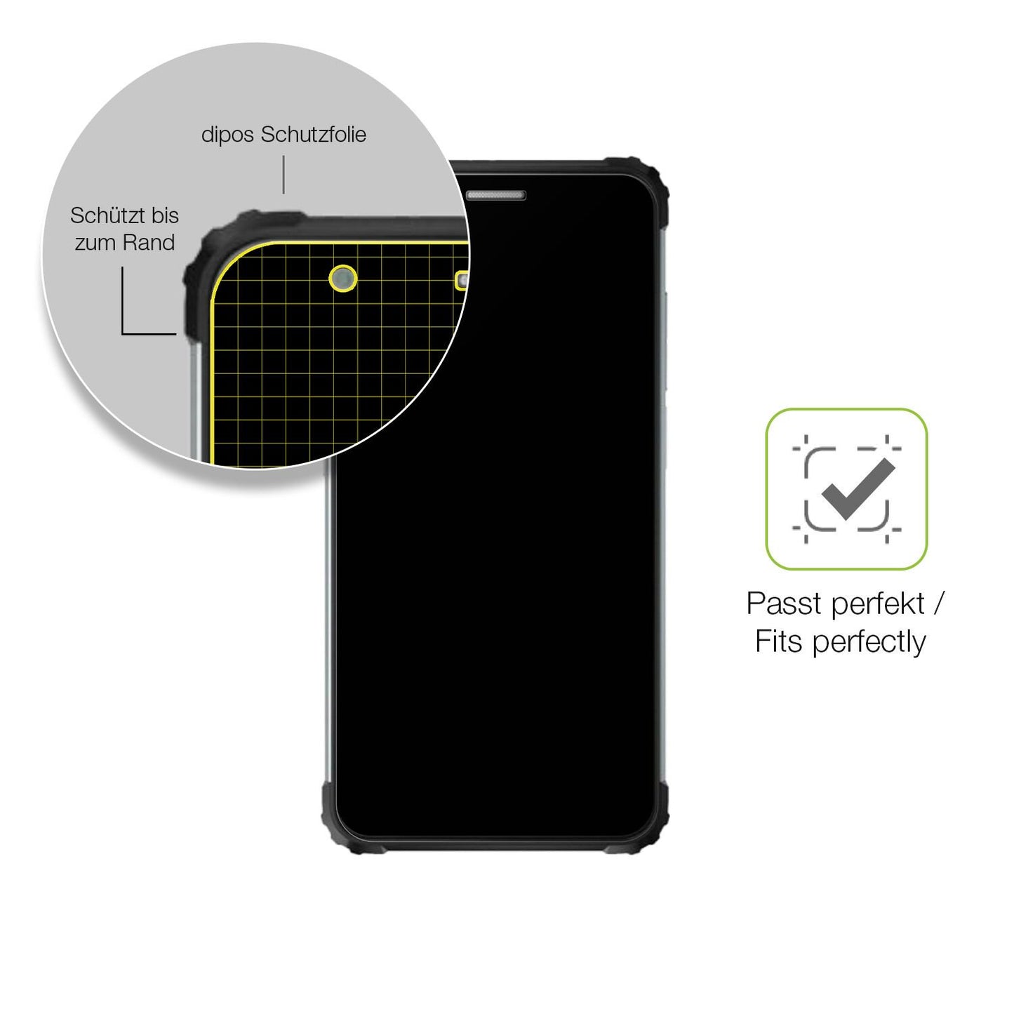 Besonders flexibler Displayschutz mit Anti-Shock-Schicht im Materialmix