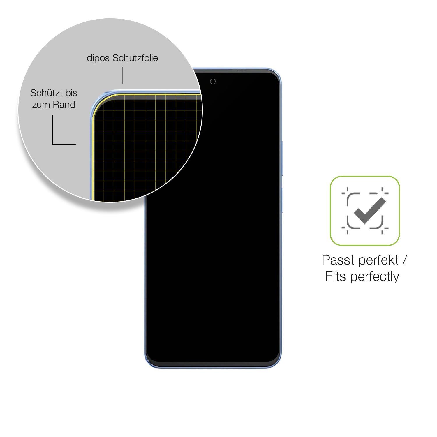 Besonders flexibler Displayschutz mit Anti-Shock-Schicht im Materialmix