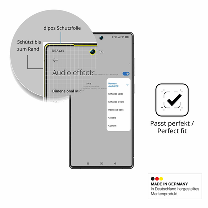 Besonders flexibler Displayschutz mit Anti-Shock-Schicht im Materialmix