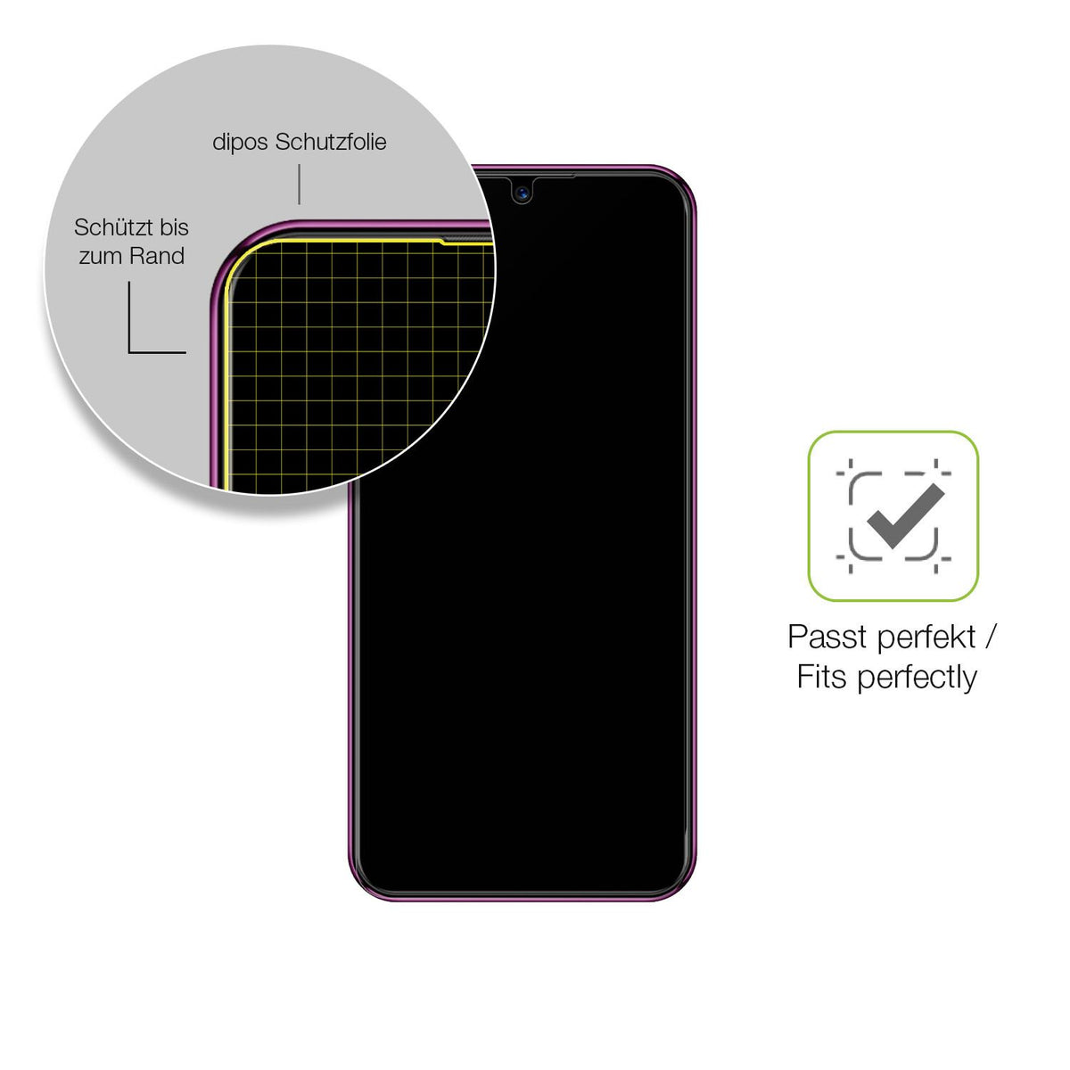 Besonders flexibler Displayschutz mit Anti-Shock-Schicht im Materialmix