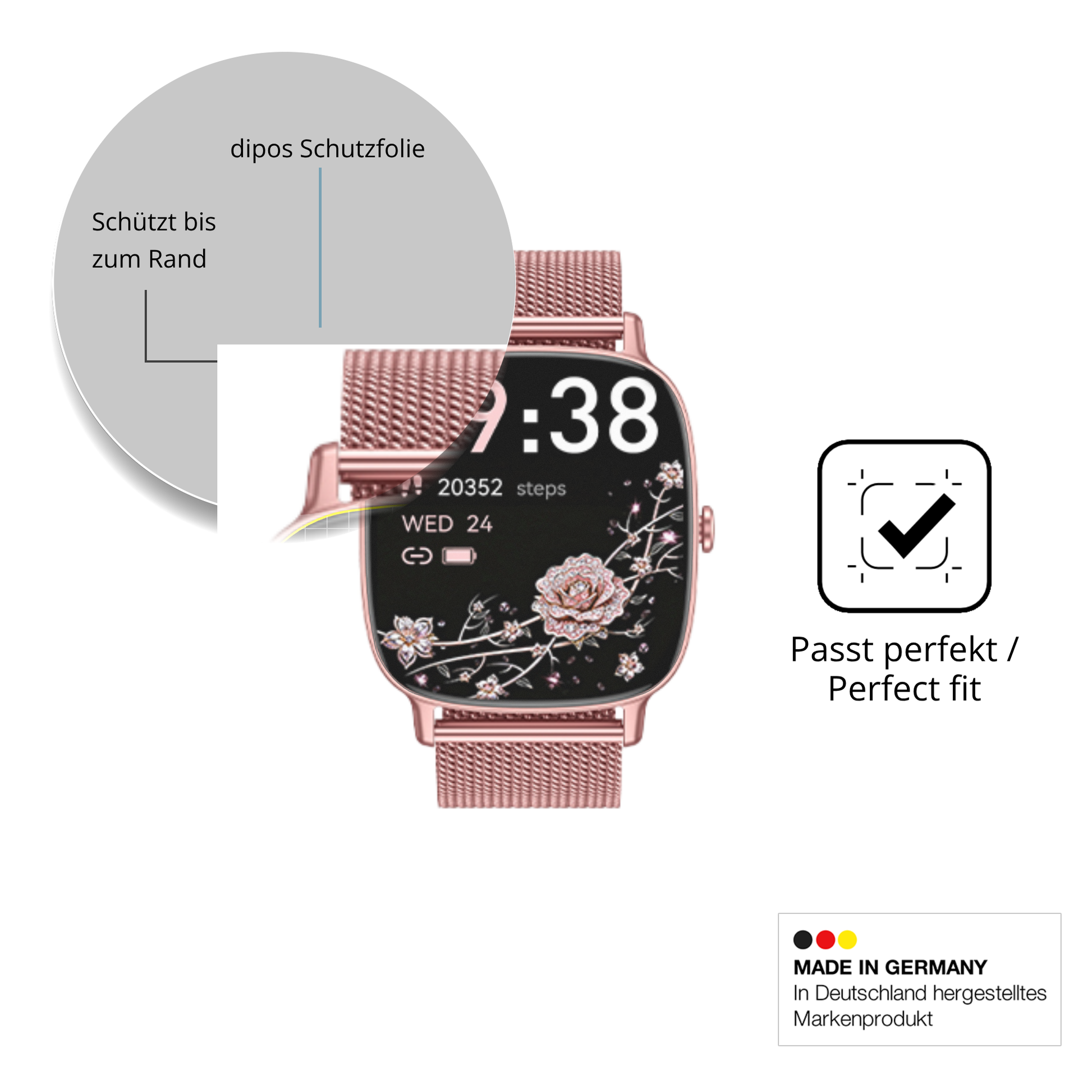 Besonders flexibler Displayschutz mit Anti-Shock-Schicht im Materialmix