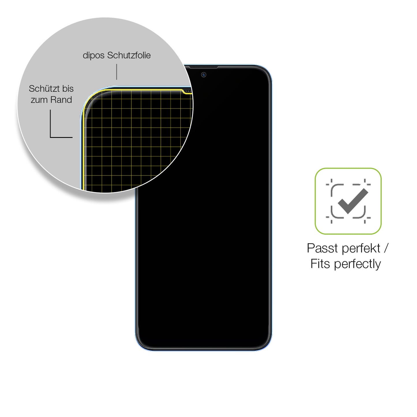 Besonders flexibler Displayschutz mit Anti-Shock-Schicht im Materialmix