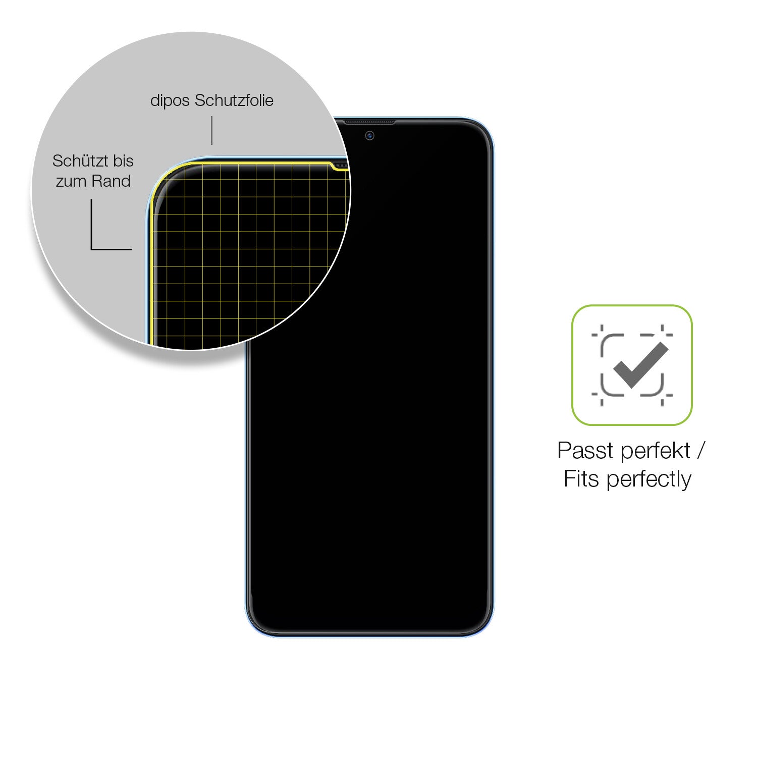 Besonders flexibler Displayschutz mit Anti-Shock-Schicht im Materialmix
