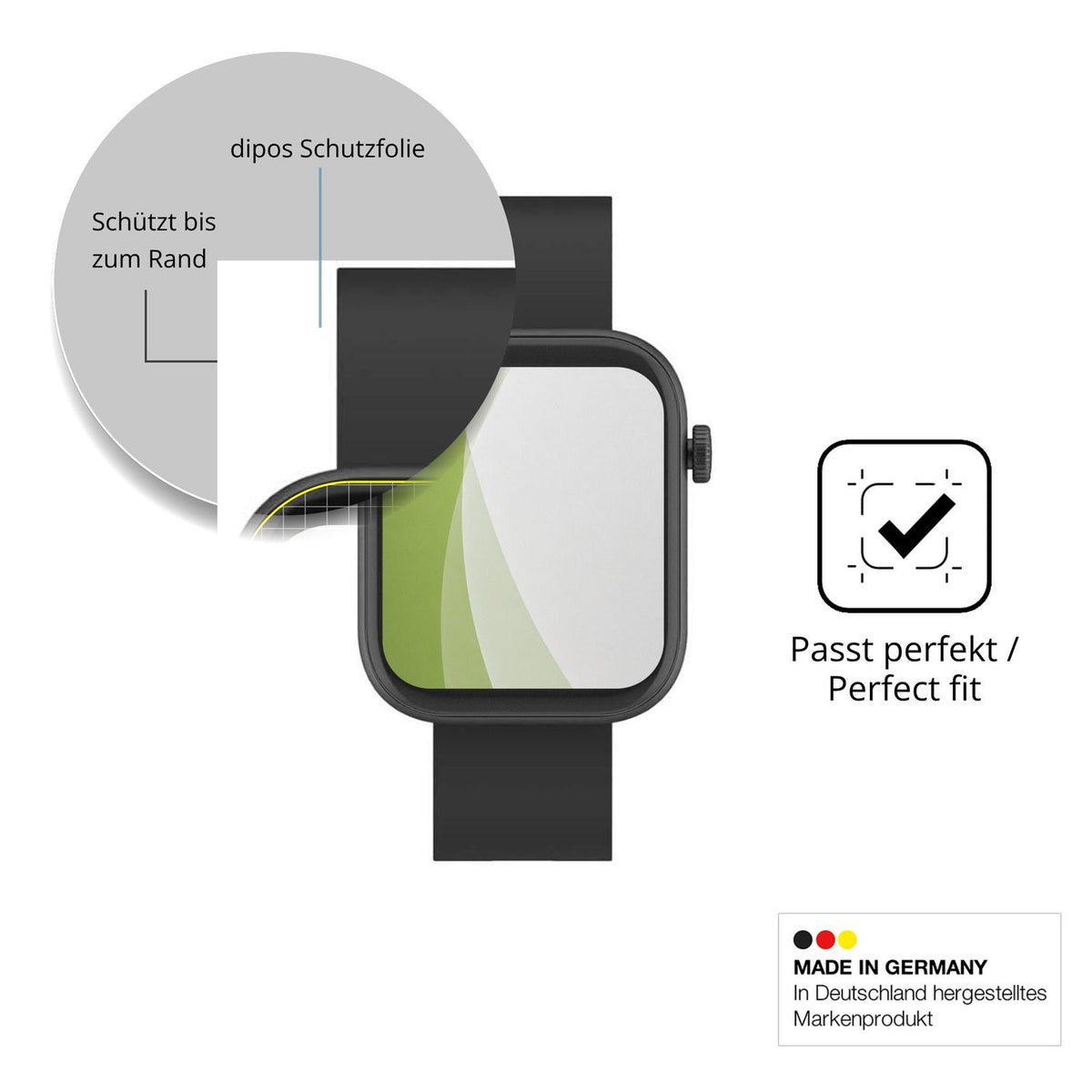 Besonders flexibler Displayschutz mit Anti-Shock-Schicht im Materialmix