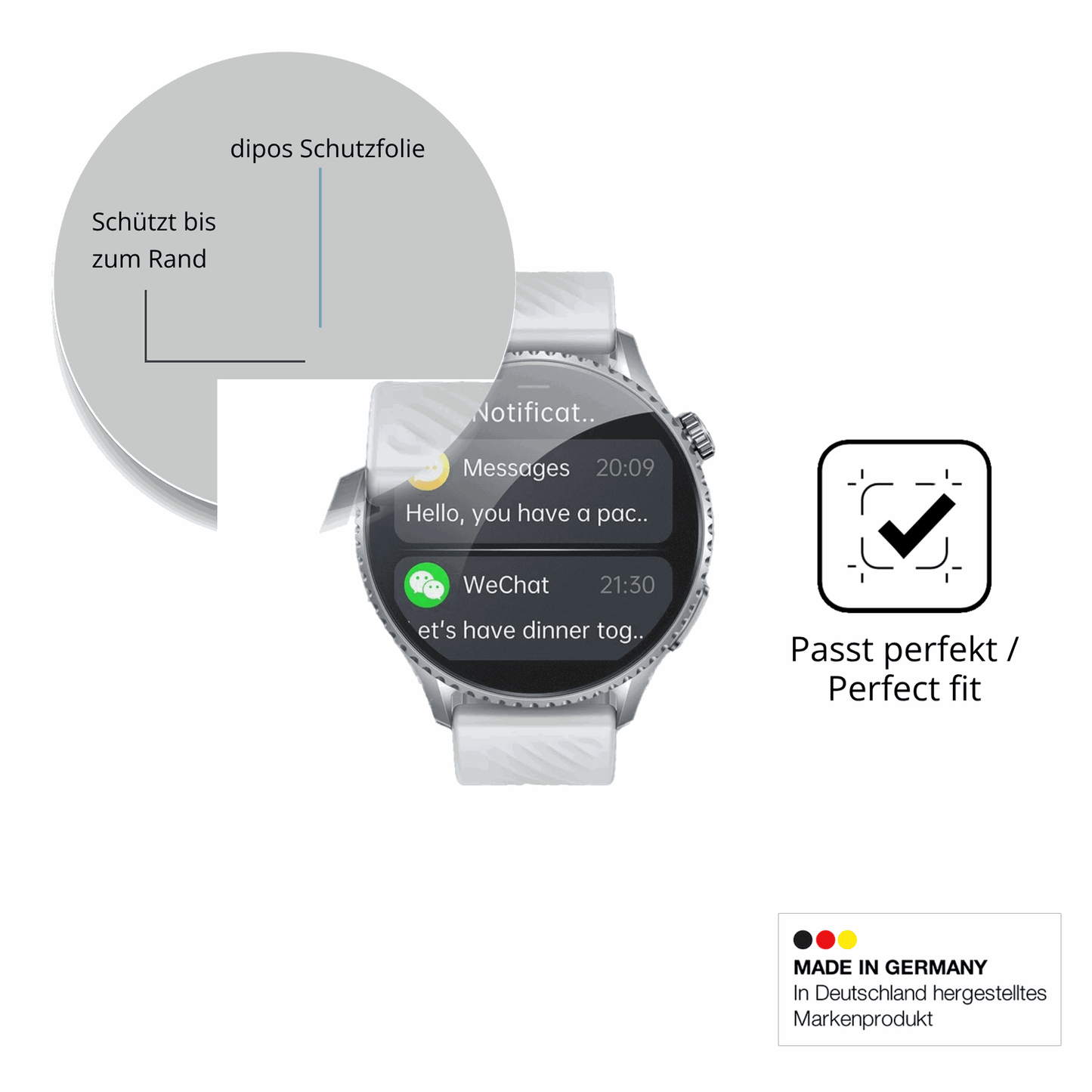 Besonders flexibler Displayschutz mit Anti-Shock-Schicht im Materialmix