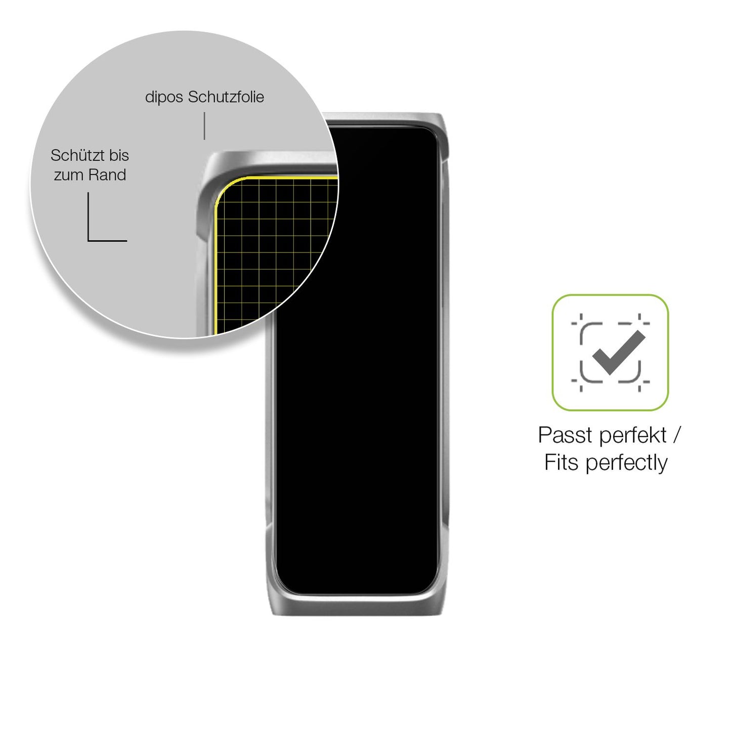 Besonders flexibler Displayschutz mit Anti-Shock-Schicht im Materialmix
