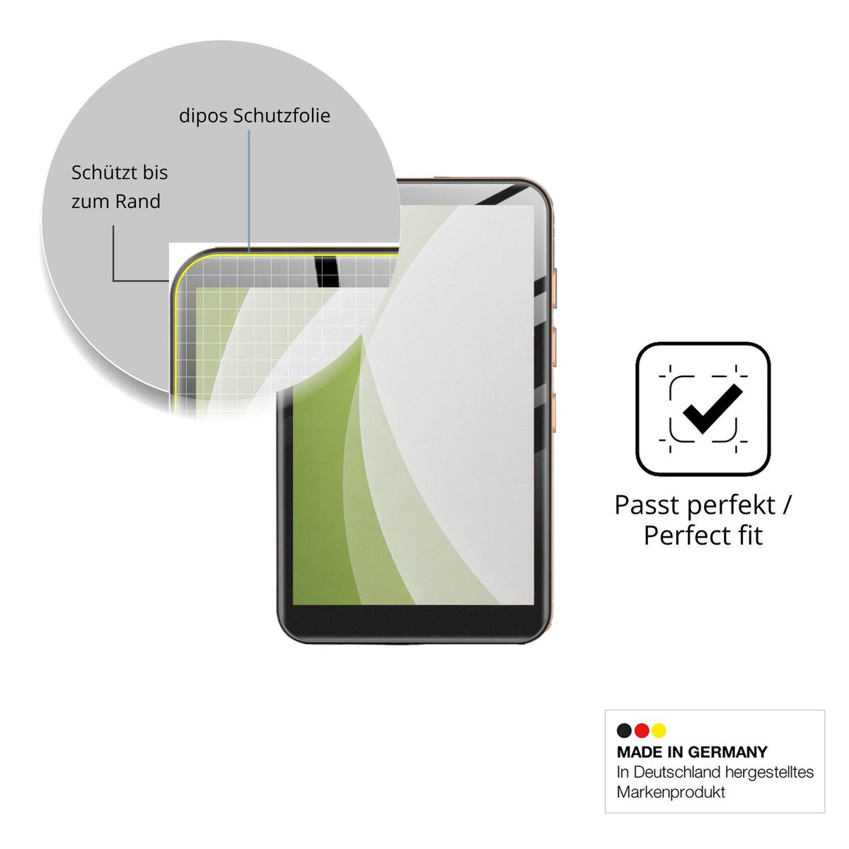 Besonders flexibler Displayschutz mit Anti-Shock-Schicht im Materialmix