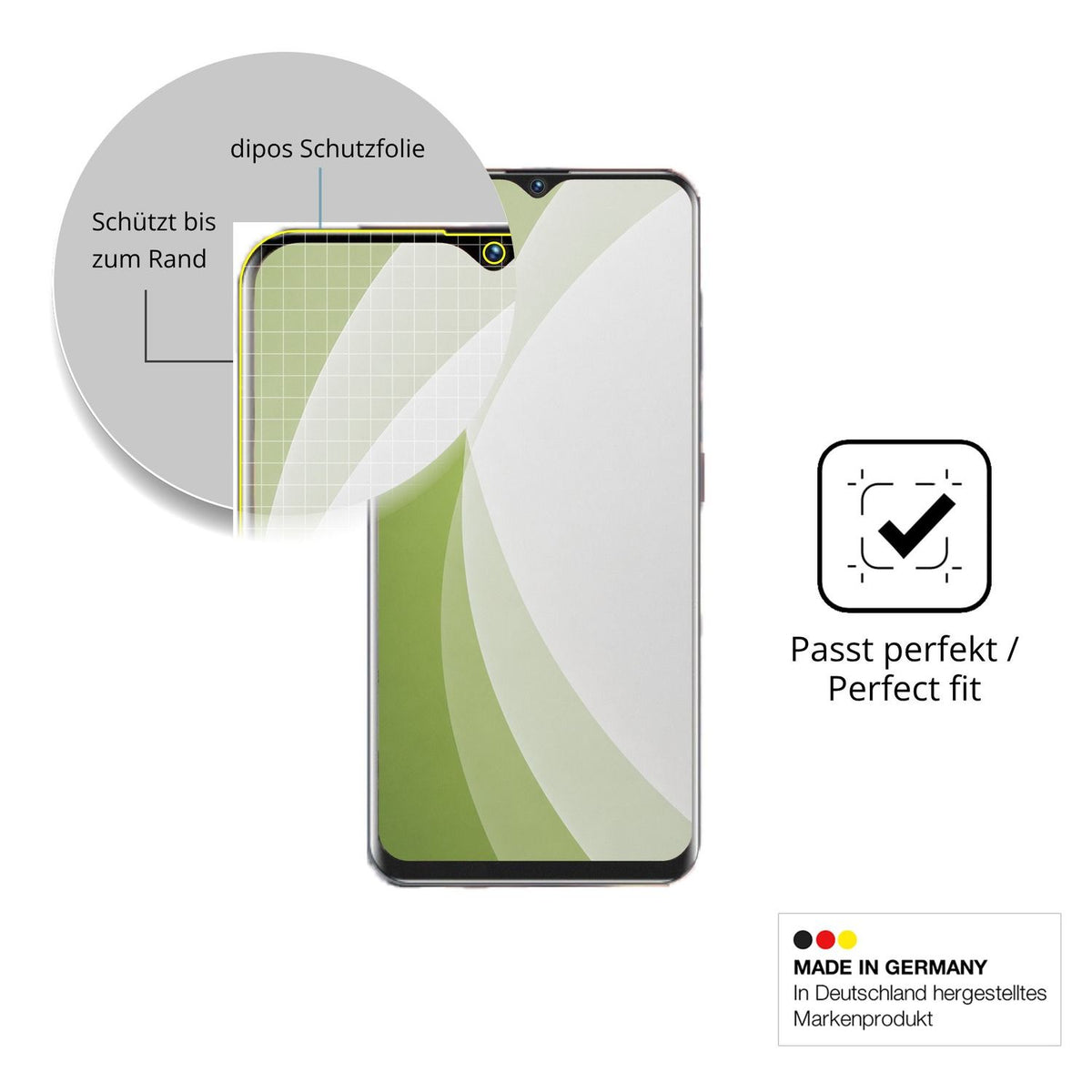 Besonders flexibler Displayschutz mit Anti-Shock-Schicht im Materialmix