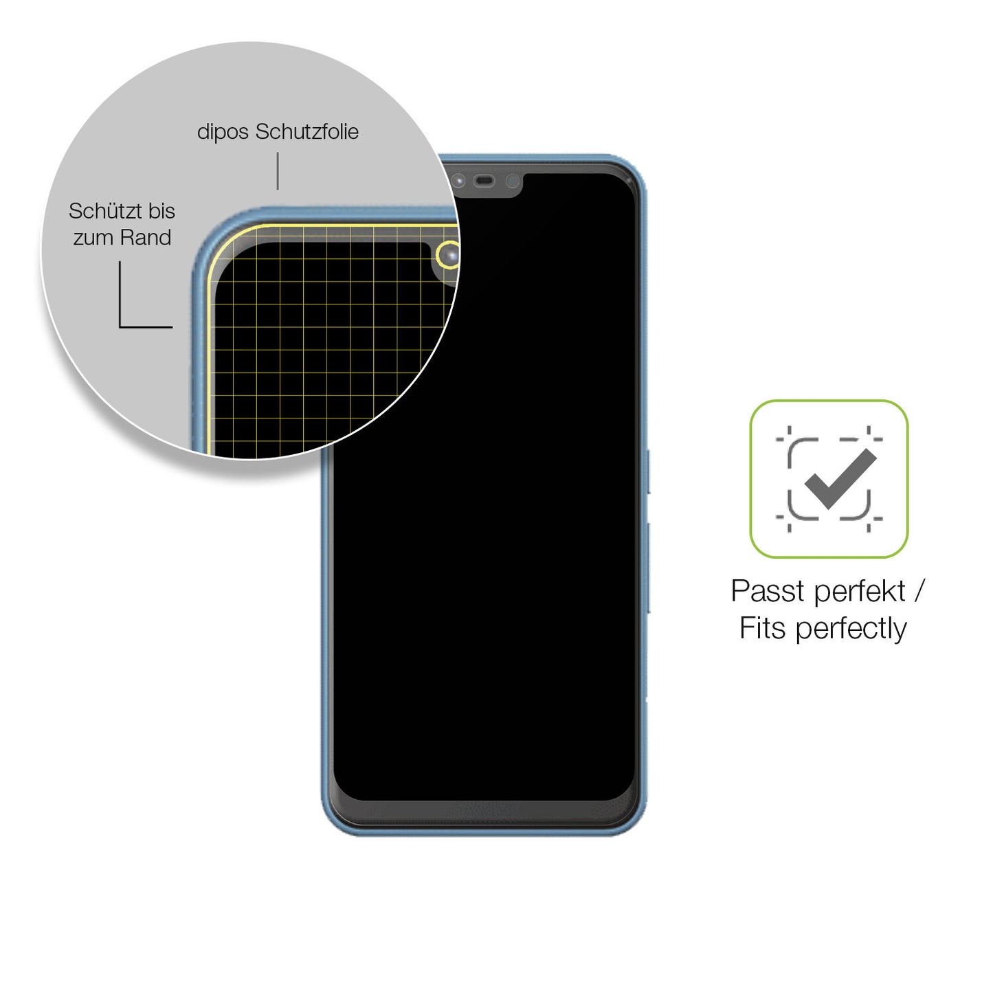 Besonders flexibler Displayschutz mit Anti-Shock-Schicht im Materialmix