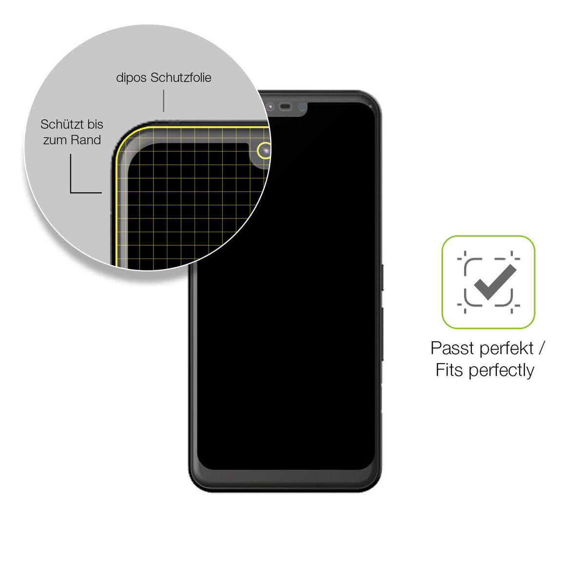 Besonders flexibler Displayschutz mit Anti-Shock-Schicht im Materialmix