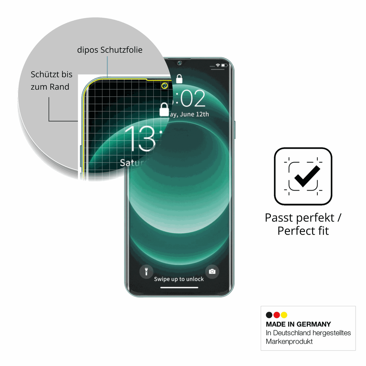Besonders flexibler Displayschutz mit Anti-Shock-Schicht im Materialmix