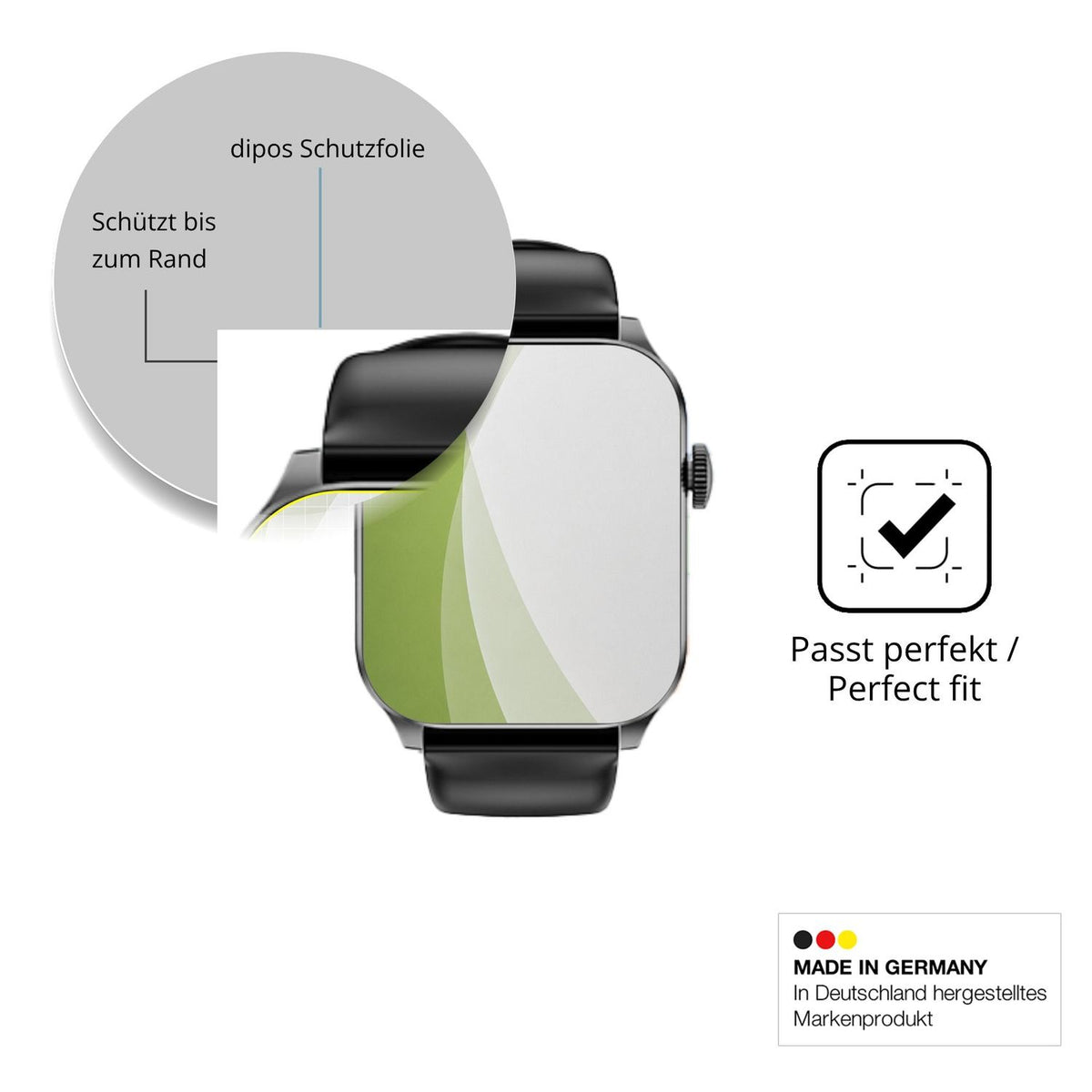 Besonders flexibler Displayschutz mit Anti-Shock-Schicht im Materialmix