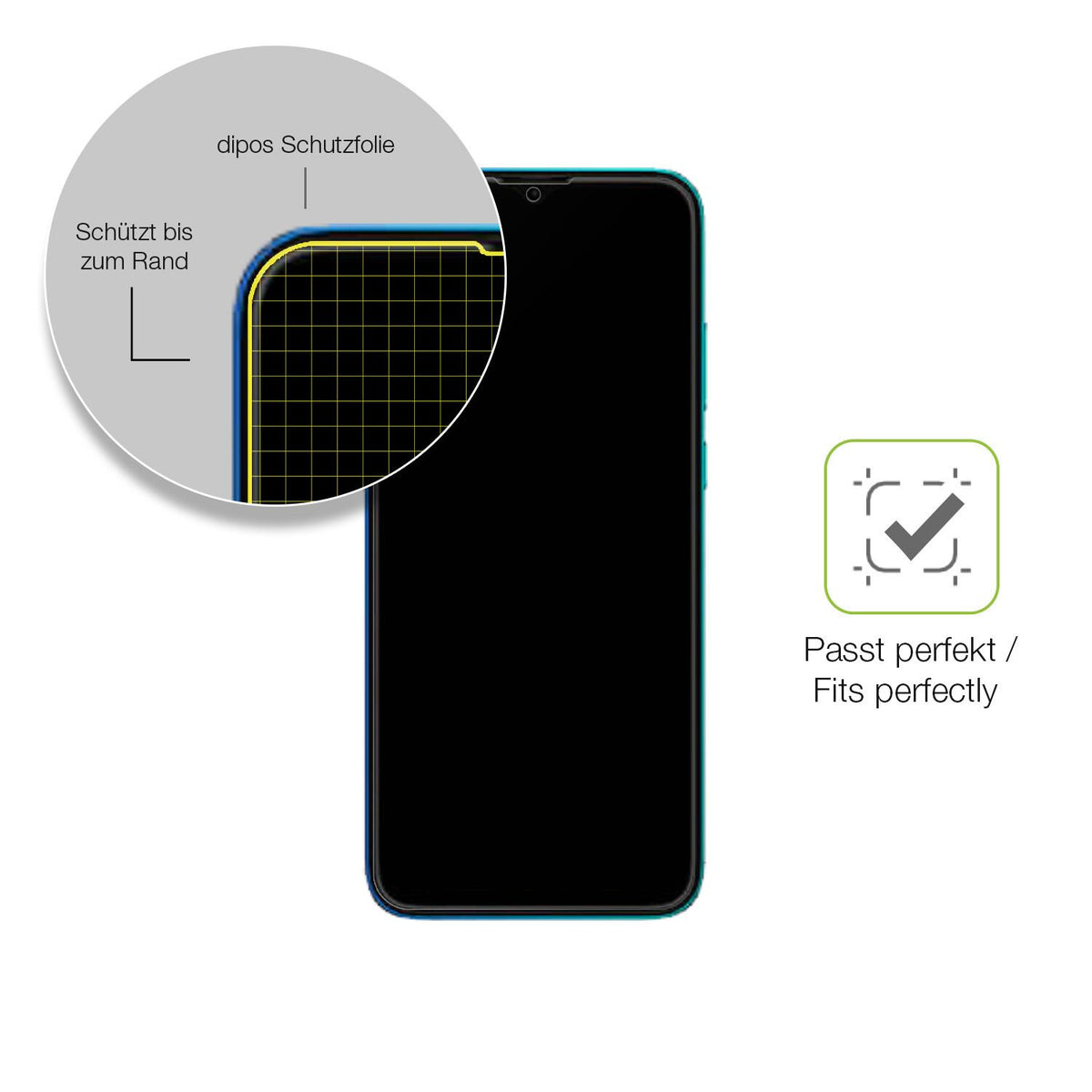 Besonders flexibler Displayschutz mit Anti-Shock-Schicht im Materialmix