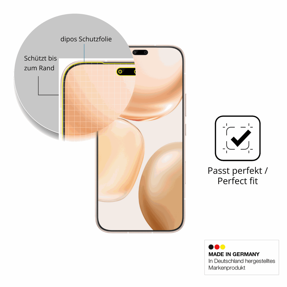 Besonders flexibler Displayschutz mit Anti-Shock-Schicht im Materialmix
