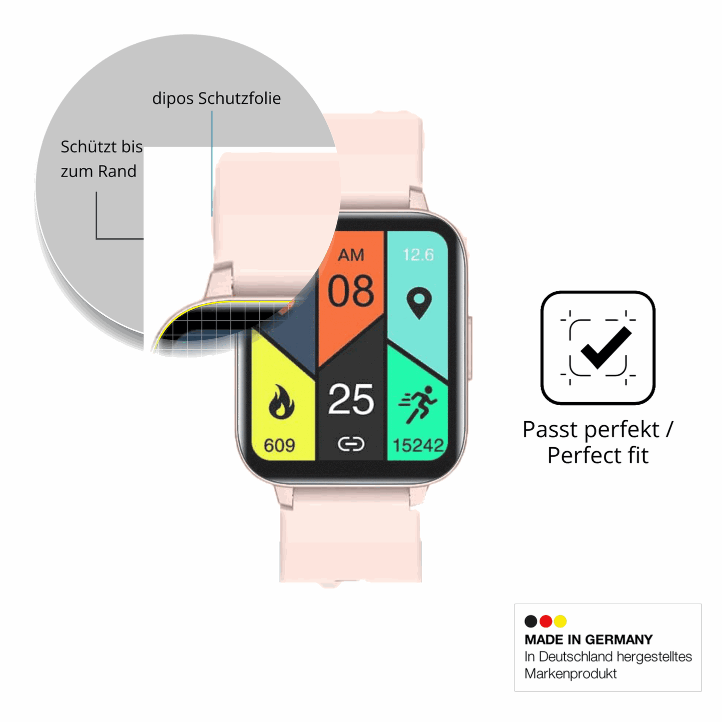 Besonders flexibler Displayschutz mit Anti-Shock-Schicht im Materialmix