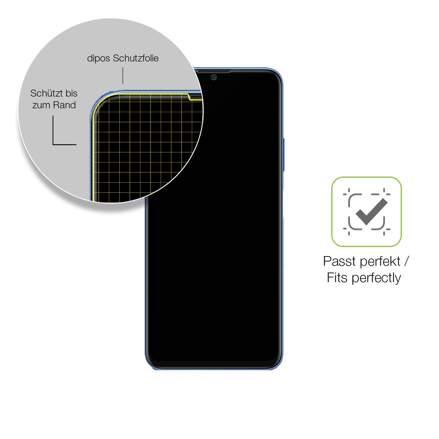 Besonders flexibler Displayschutz mit Anti-Shock-Schicht im Materialmix