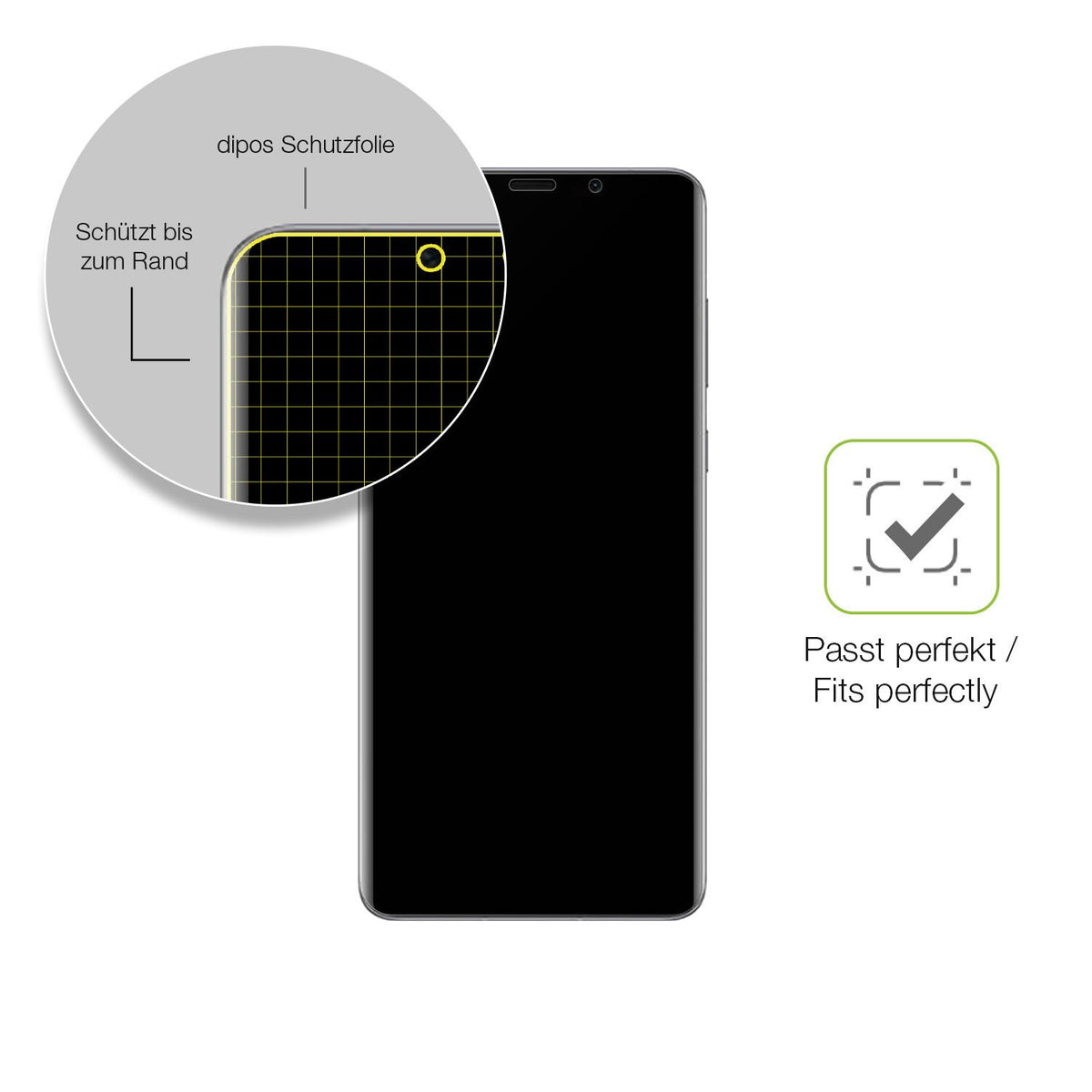 Besonders flexibler Displayschutz mit Anti-Shock-Schicht im Materialmix