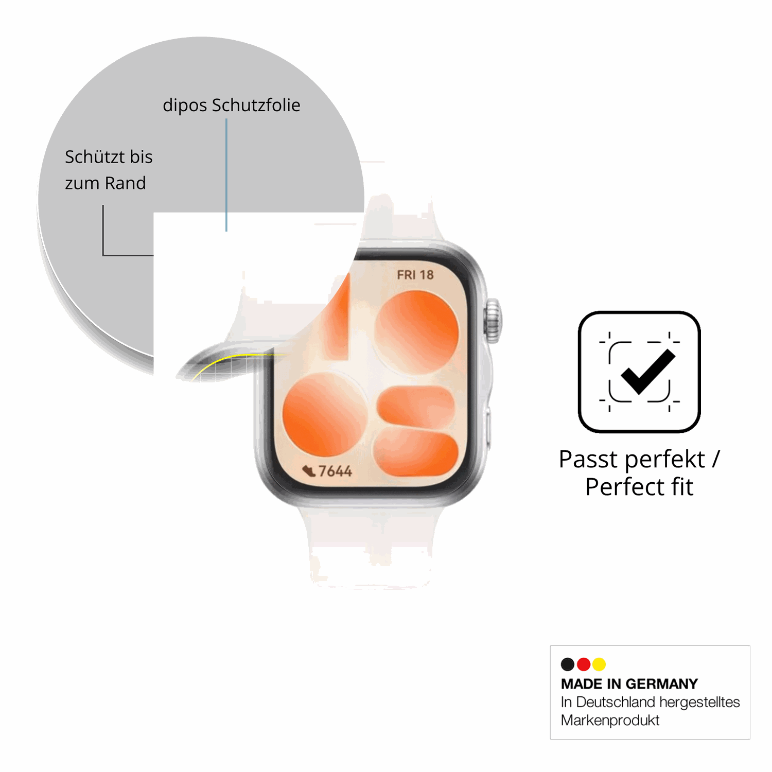 Besonders flexibler Displayschutz mit Anti-Shock-Schicht im Materialmix