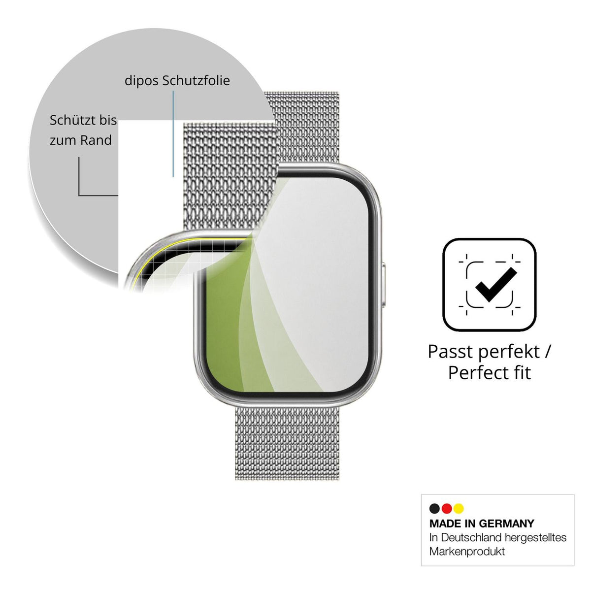 Besonders flexibler Displayschutz mit Anti-Shock-Schicht im Materialmix