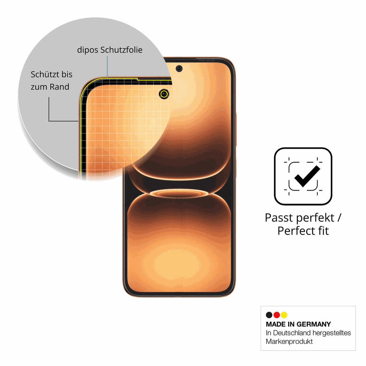 Besonders flexibler Displayschutz mit Anti-Shock-Schicht im Materialmix