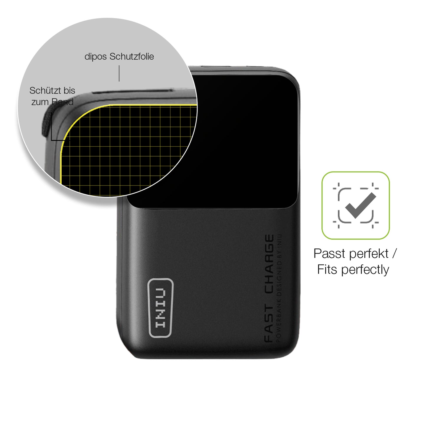 Besonders flexibler Displayschutz mit Anti-Shock-Schicht im Materialmix