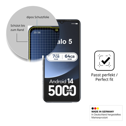 Besonders flexibler Displayschutz mit Anti-Shock-Schicht im Materialmix