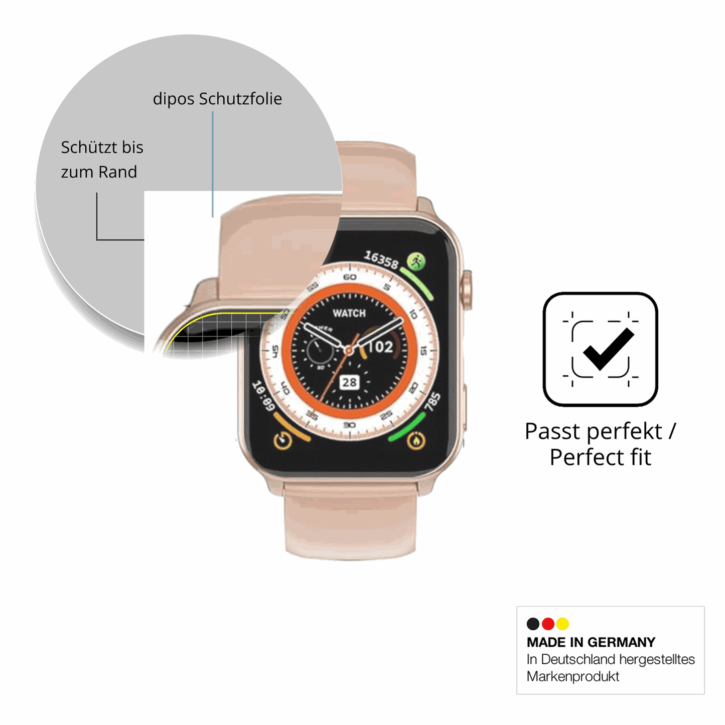 Besonders flexibler Displayschutz mit Anti-Shock-Schicht im Materialmix